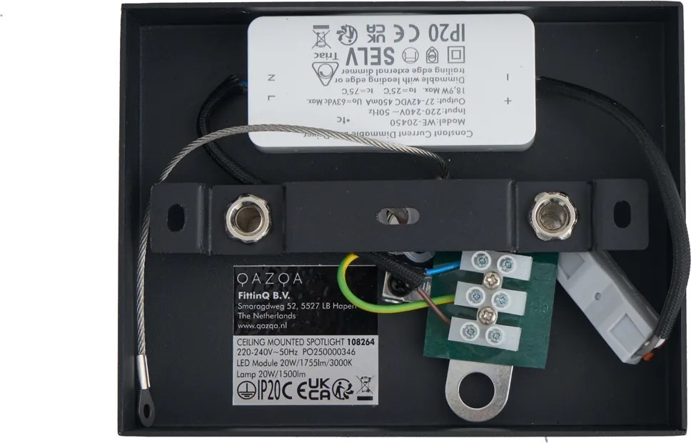 Nowoczesny reflektor natynkowy czarny z możliwością ściemniania LED - Apollo