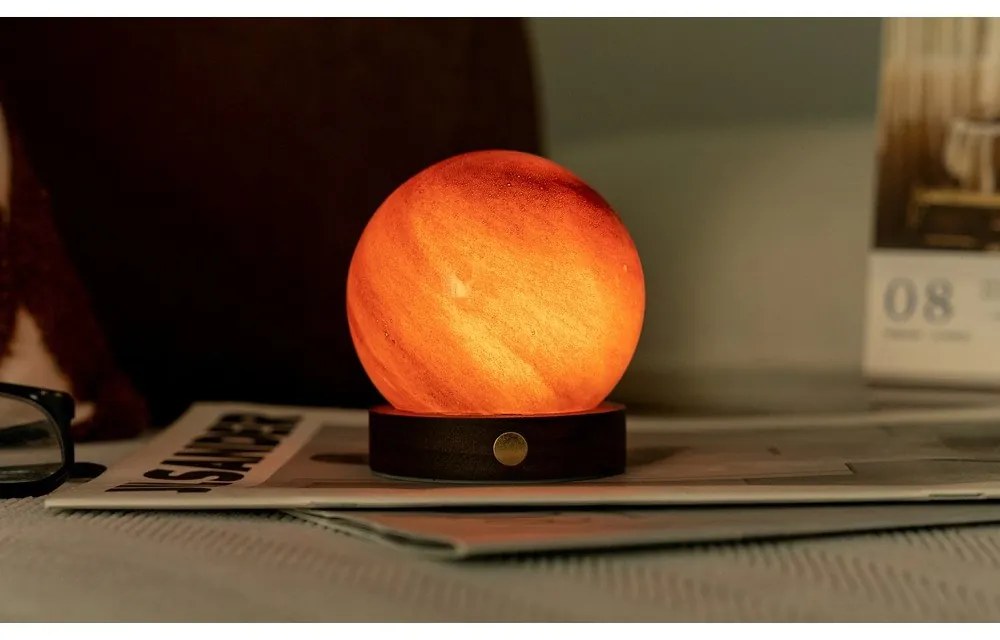 Ciemnobrązowa dekoracja świetlna na USB ø 8 cm Sand Storm – Gingko