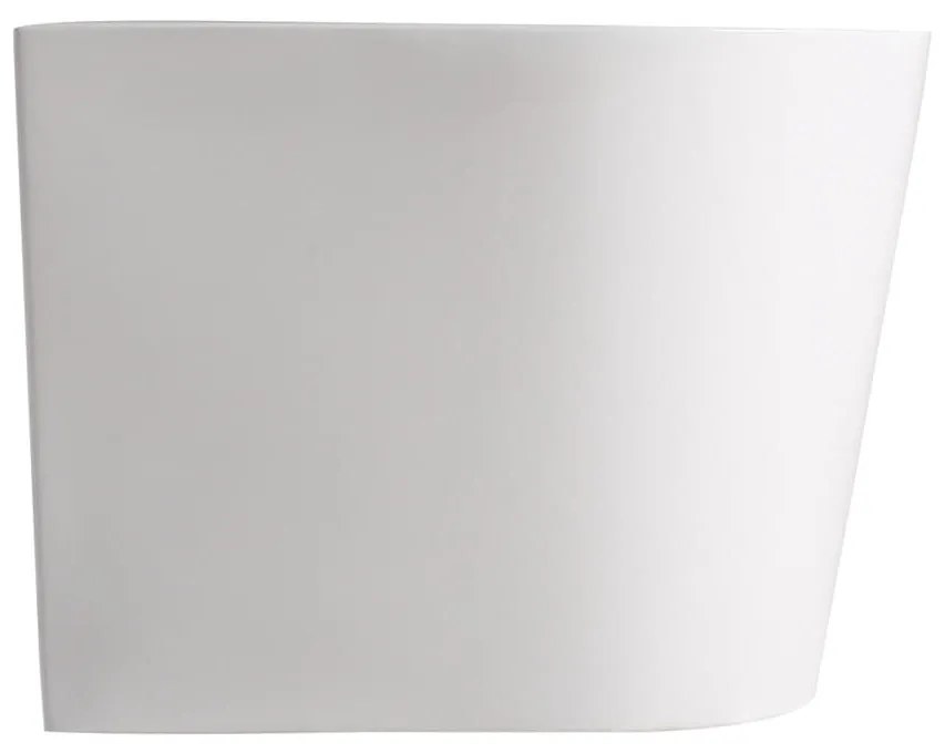 Wanna wolnostojąca przyścienna biała akrylowa WALL 140 x 70 cm z przelewem chromowanym