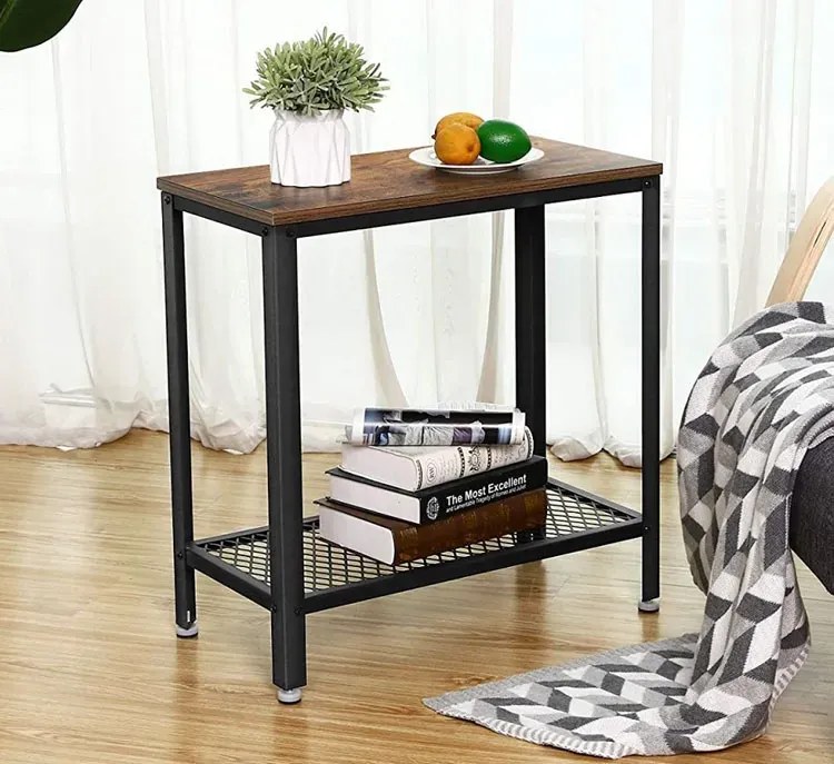 Stolik wąski do przedpokoju na buty z półką S5-C80