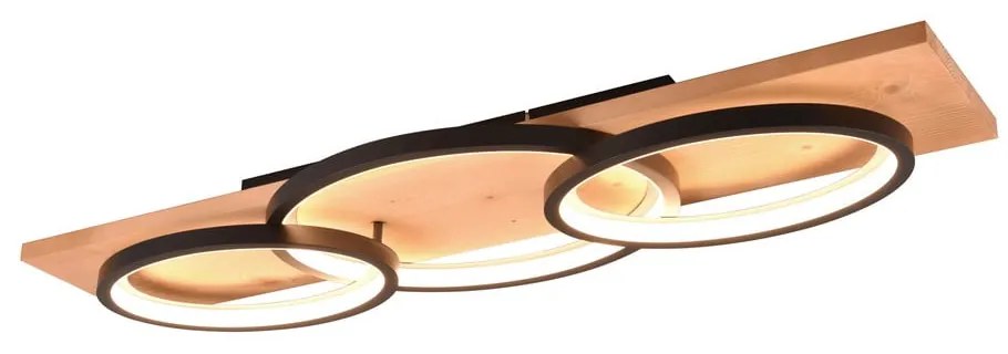 Czarno-brązowa lampa sufitowa LED ze ściemniaczem 33x97 cm Barca – Trio