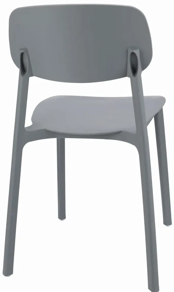 Szare minimalistyczne krzesło do ogrodu - Armand