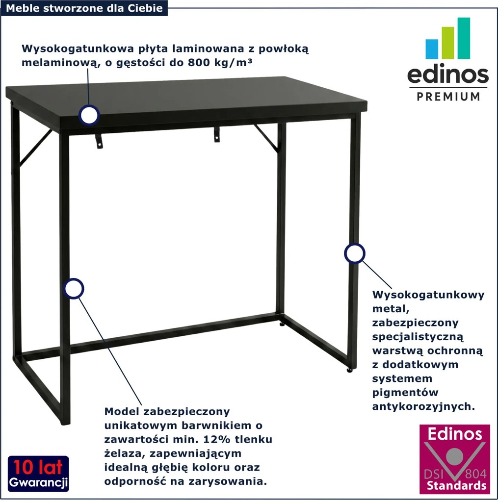 Czarna konsola minimalistyczna metalowa G2-N64