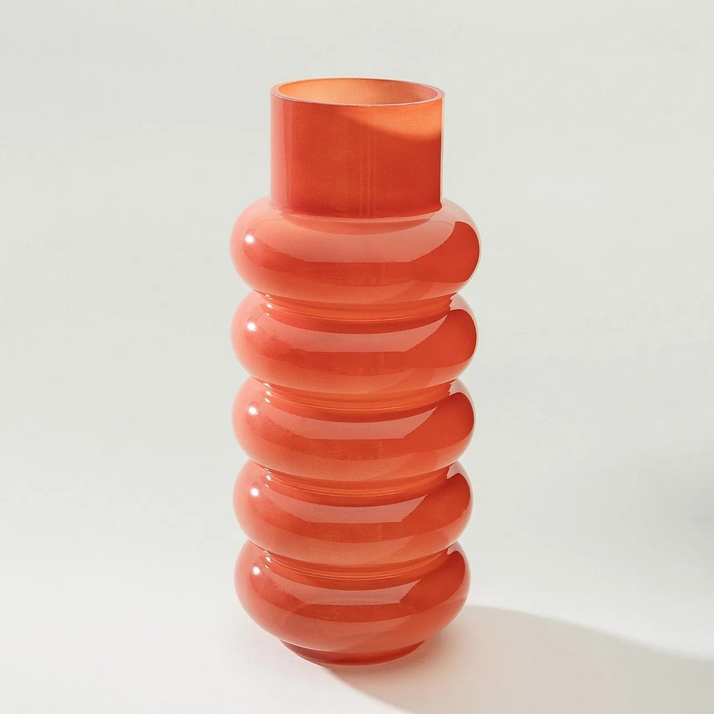 Wazon szklany Rosso 15x35 cm