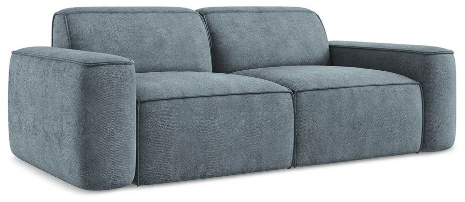 Szaroniebieska sofa z tkaniny szenilowej 204 cm Omao – Makamii