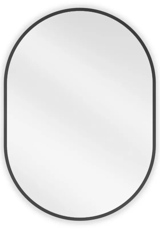 Mexen Loft lustro łazienkowe owalne 70 x 50 cm, rama czarna - 9851-070-050-000-70