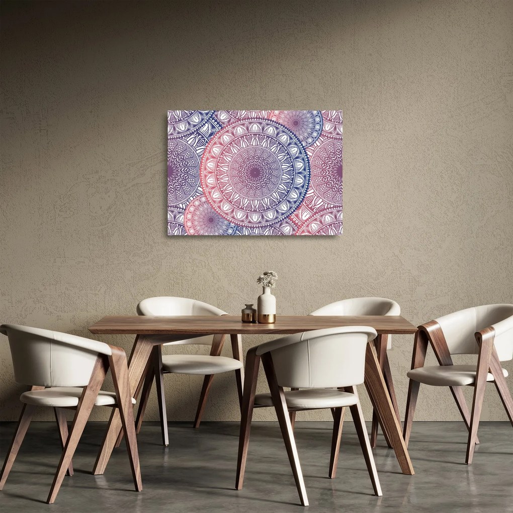 Obraz na szkle z mandali (70x50 cm)