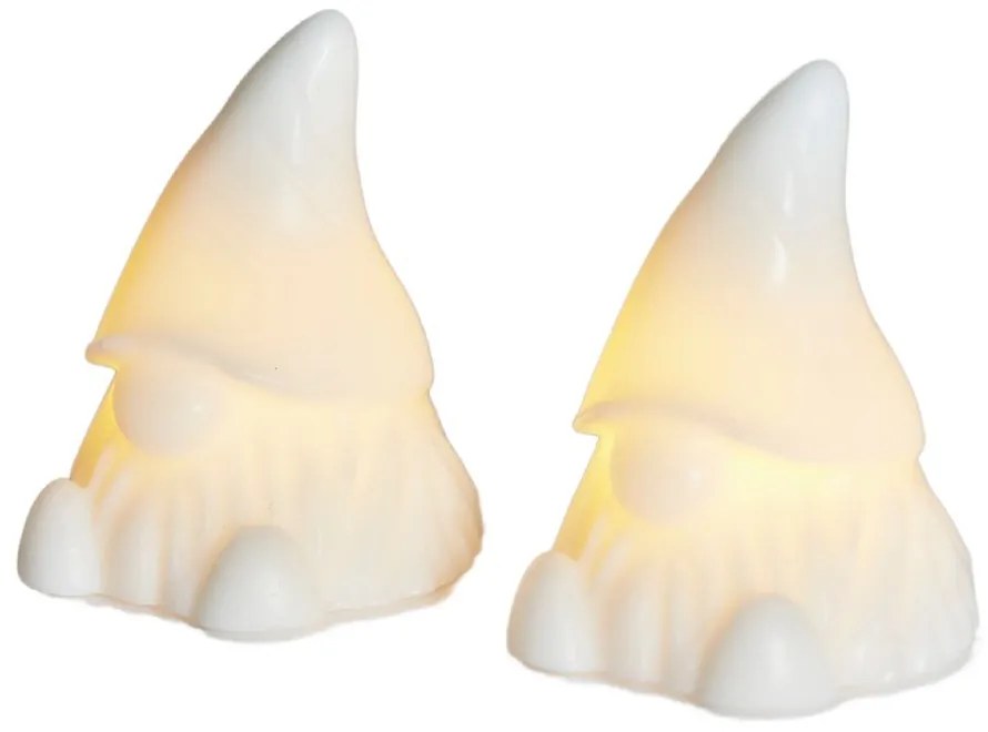 Białe dekoracje świetlne zestaw 2 szt. na baterie Coco – Sirius