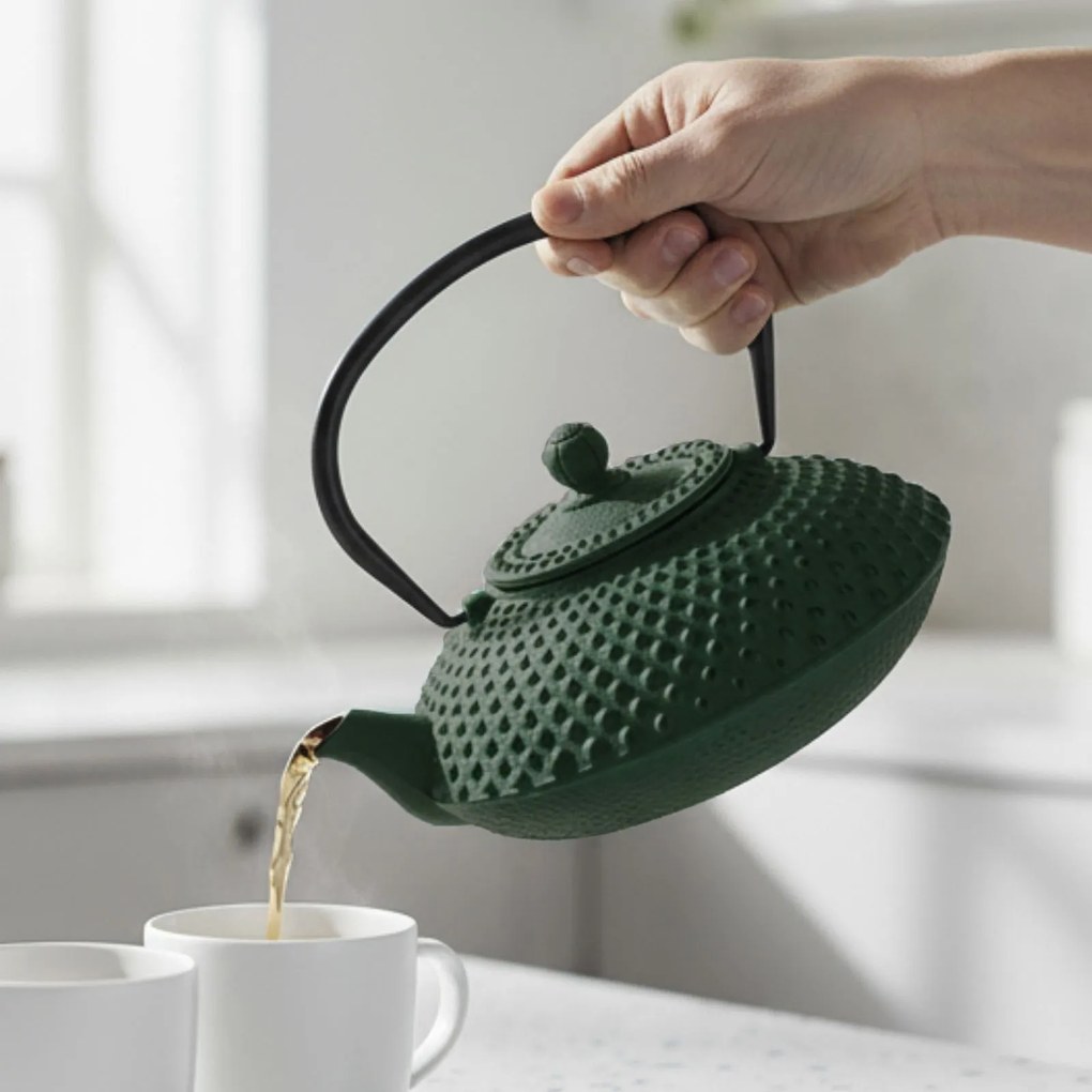 Czajnik żeliwny z zaparzaczem MIKA, 1250 ml