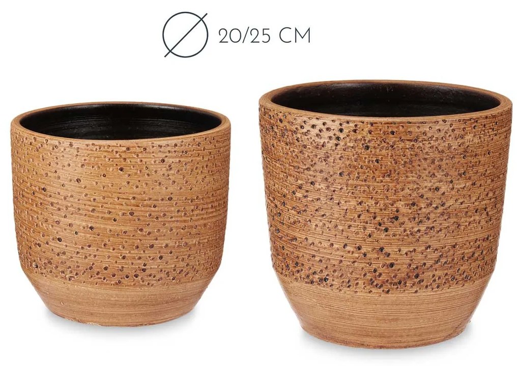 Ceramiczne doniczki DOTS&LINES, 2 sztuki: Ø 20 cm i Ø 25 cm