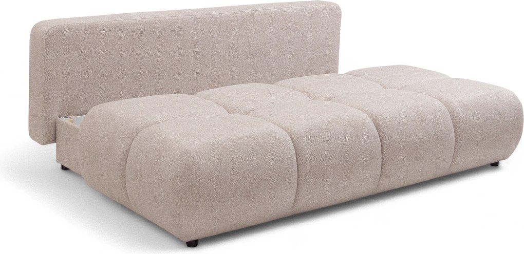 Kanapa Lerio z funkcją spania - jasno beżowa dzianina hydrofobowa Blur 02