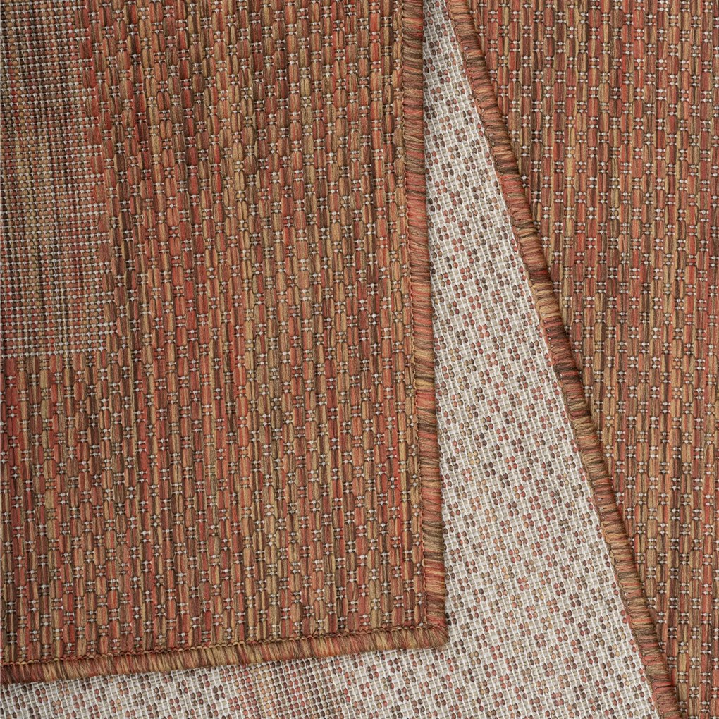 Dywan zewnętrzny Relax ramka ceglany 280 cm x 370 cm