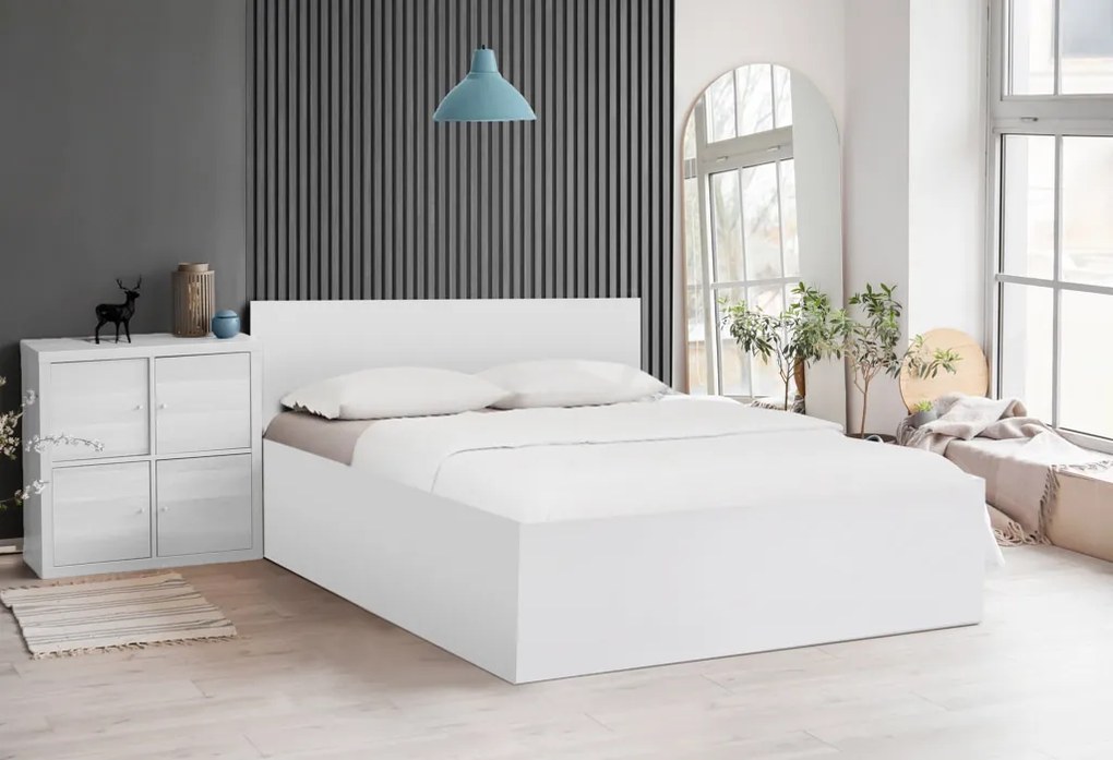 Łóżko  SOFIA 120 x 200 cm, białe Stelaż: Ze stelażem listwowym elastycznym, Materac: Materac Coco Maxi 20 cm