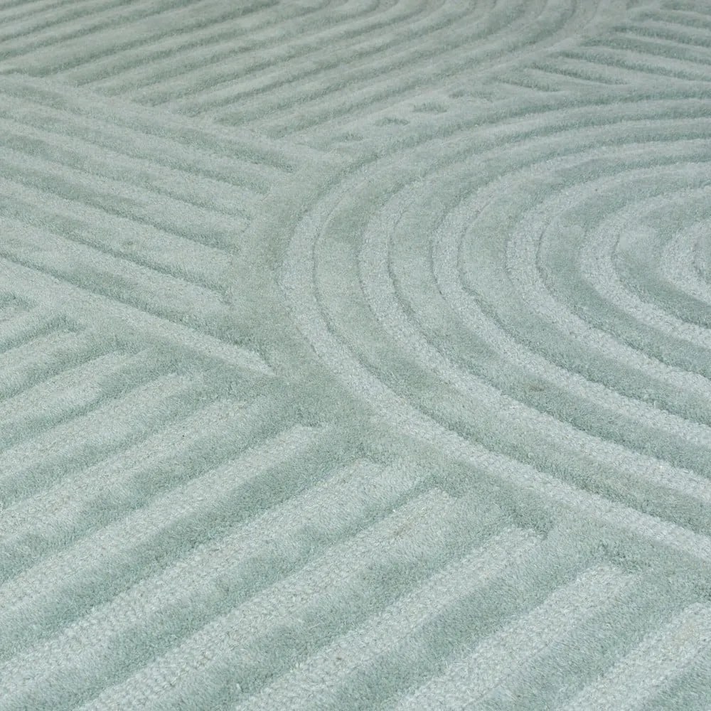 Turkusowy dywan wełniany Flair Rugs Zen Garden, 120x170 cm