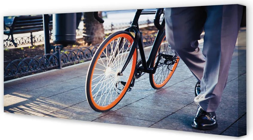 Obraz drukowany na płótnie Miejska Przejażdżka Rowerem