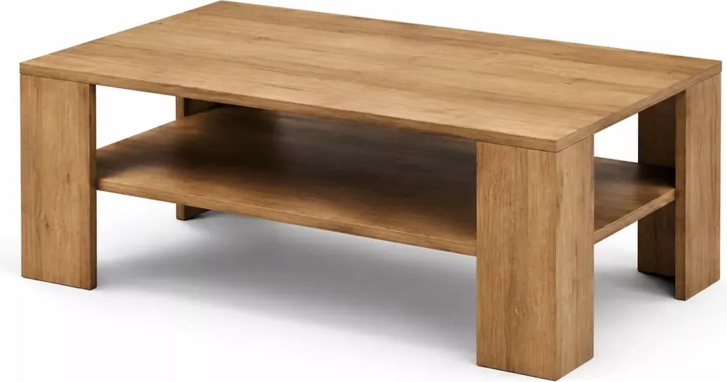 Ława stolik kawowy Seel dąb riviera 103 cm nowoczesny minimalistyczny do salonu z półką ABS