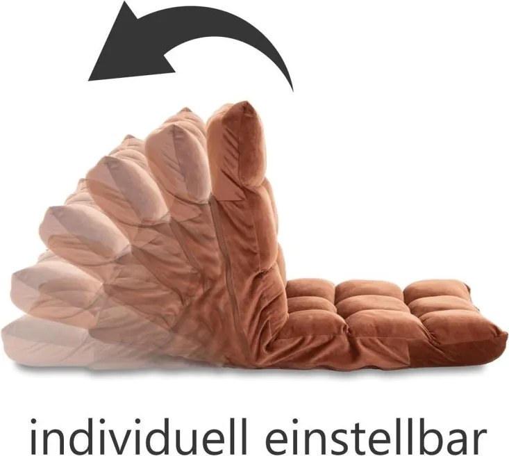 Składane krzesło podłogowe, 60 x 52 x 53 cm, brązowe