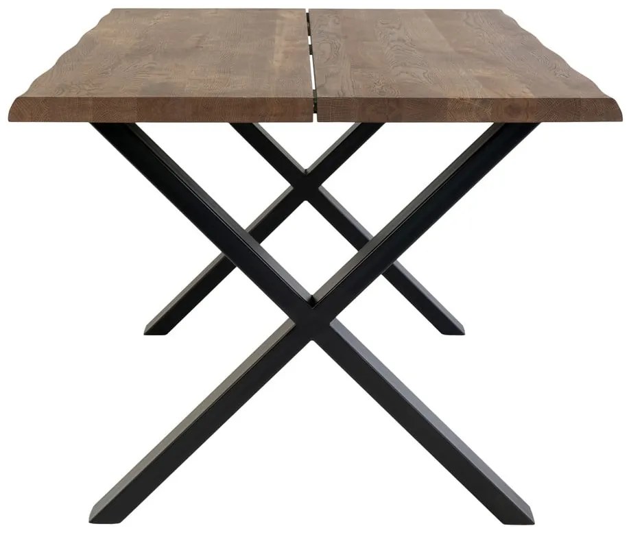 Stół z blatem z litego dębu House Nordic Toulon Smoked, 140x95 cm