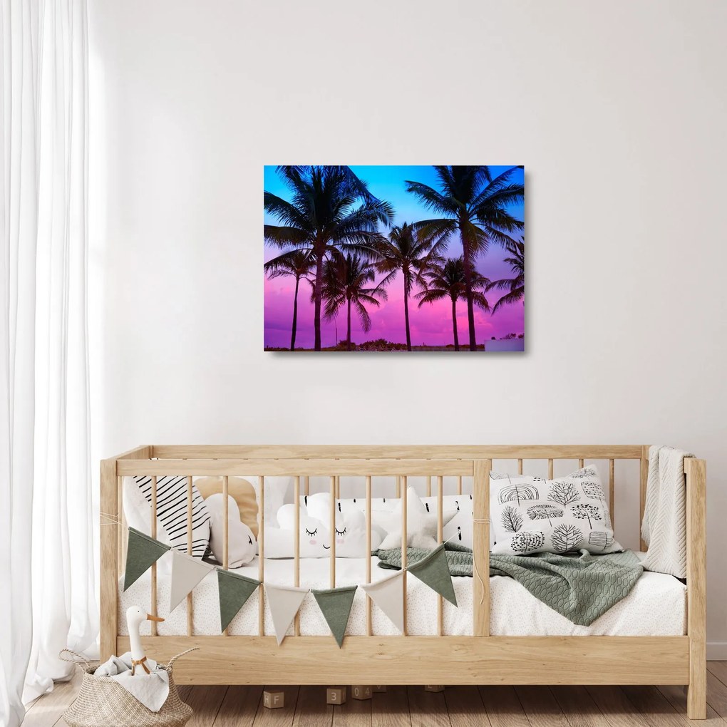 Obraz na szkle - Palmy w Miami (70x50 cm)