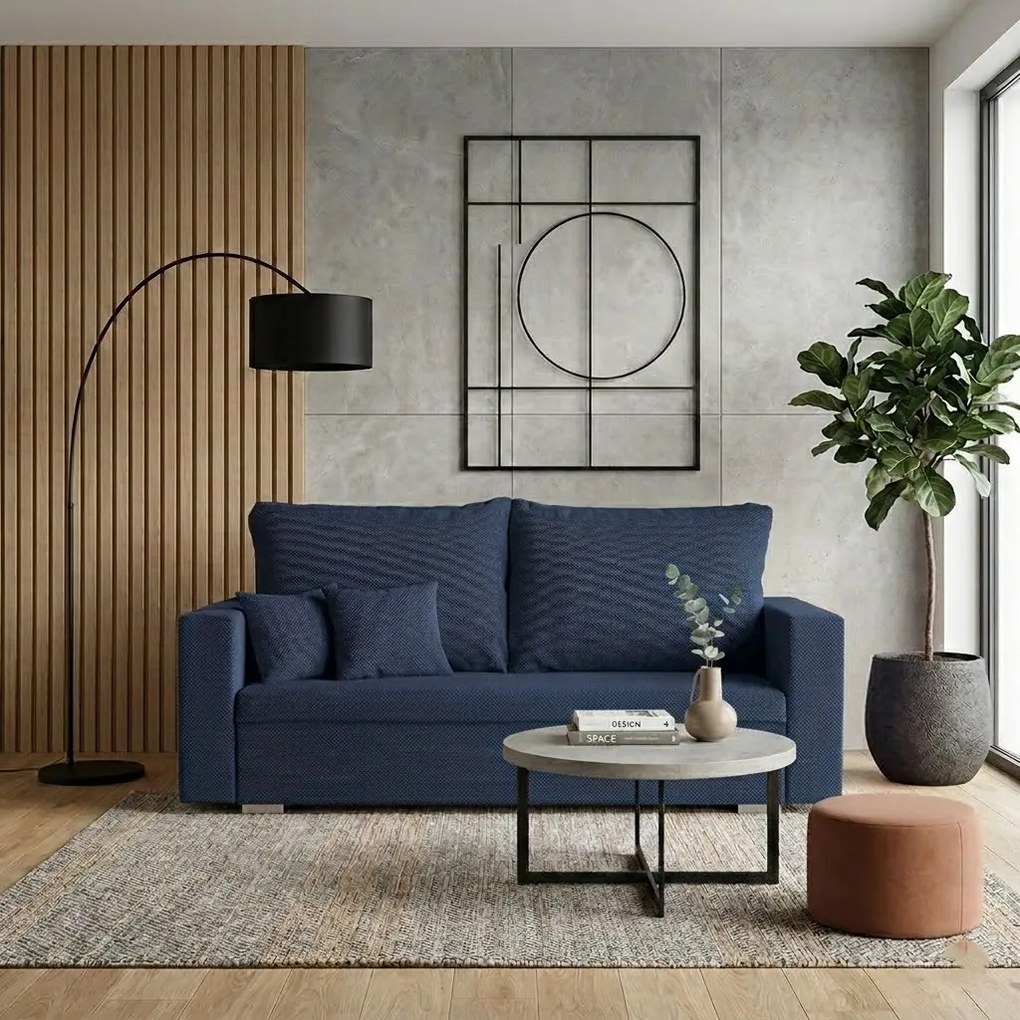 Sofa kanapa 2 os z funkcją spania DARIA Granatowy