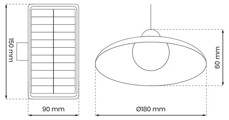 Podwójna lampa solarna z pilotem - N27-Rizel
