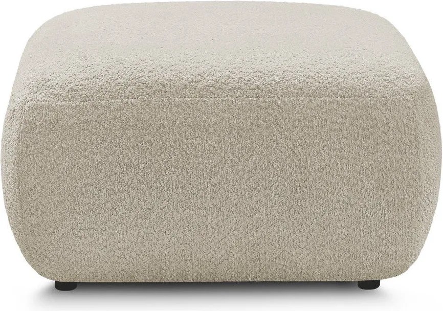 Beżowy podnóżek z materiału bouclé Montaigne – Bobochic Paris