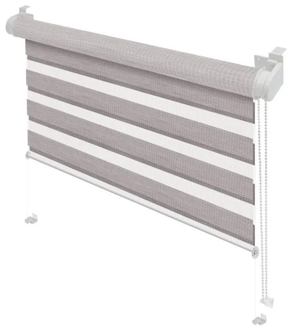 Szarobrązowa roleta dzień i noc 68x215 cm Zebra Silvalin – Gardinia