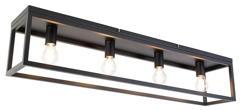 Inteligentna lampa sufitowa czarna 99,5 cm w tym 4 WiFi A60 - Cage