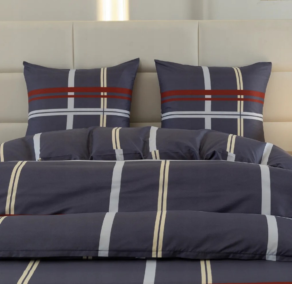 PrzytulneMieszkanie.pl PrzytulneMieszkanie.pl Pościel z mikrofibry TARTAN ciemnoniebieski Rozmiar pościeli: 2 szt 70 x 80 cm | 160 x 200 cm