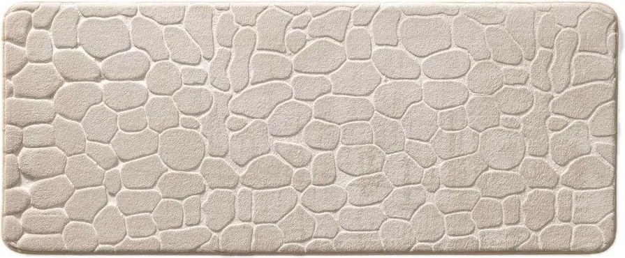 Beżowy tekstylny dywanik łazienkowy 50x120 cm Ricochet – douceur d'intérieur