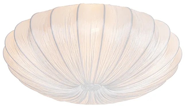 Designerska lampa sufitowa biała jedwab 60 cm 5-świateł - PluDesignerski Oswietlenie wewnetrzne