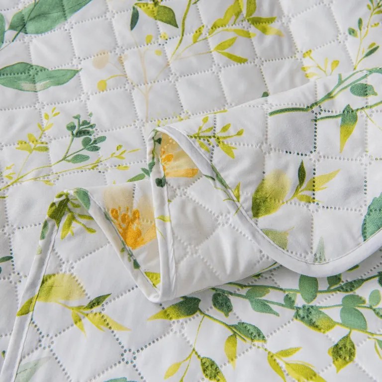 Narzuta na łóżko FLORAMA biały Rozmiar: 220 x 240 cm