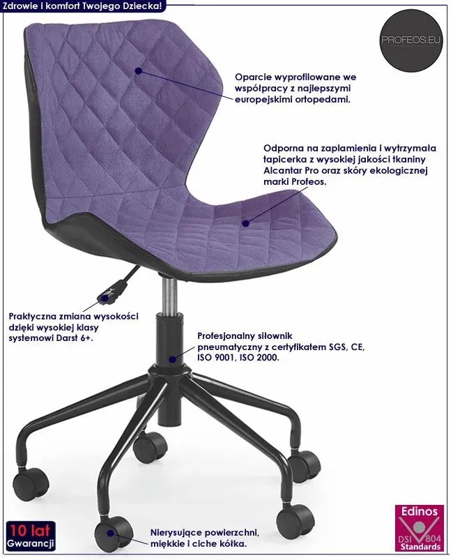 Młodzieżowy fotel pikowany M6-F66