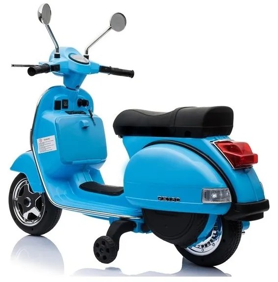 Skuter na akumulator vespa niebieski
