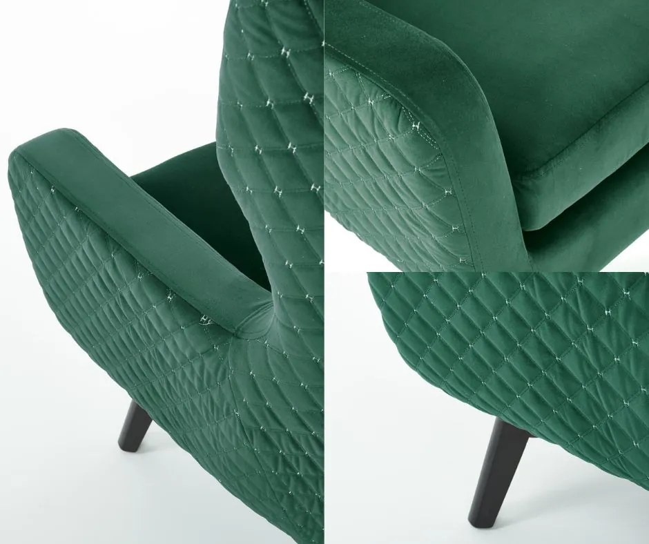Tapicerowany fotel w stylu glamour Marvel