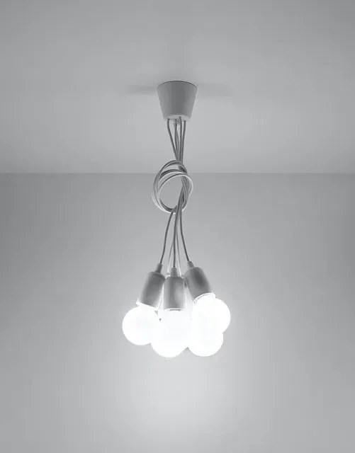 Biała loftowa lampa wisząca zwisy EX543 S5-G13