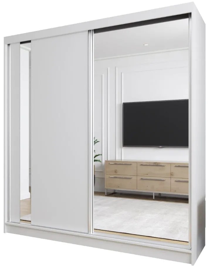 Szafa przesuwna - Greco 200 cm, biały mat