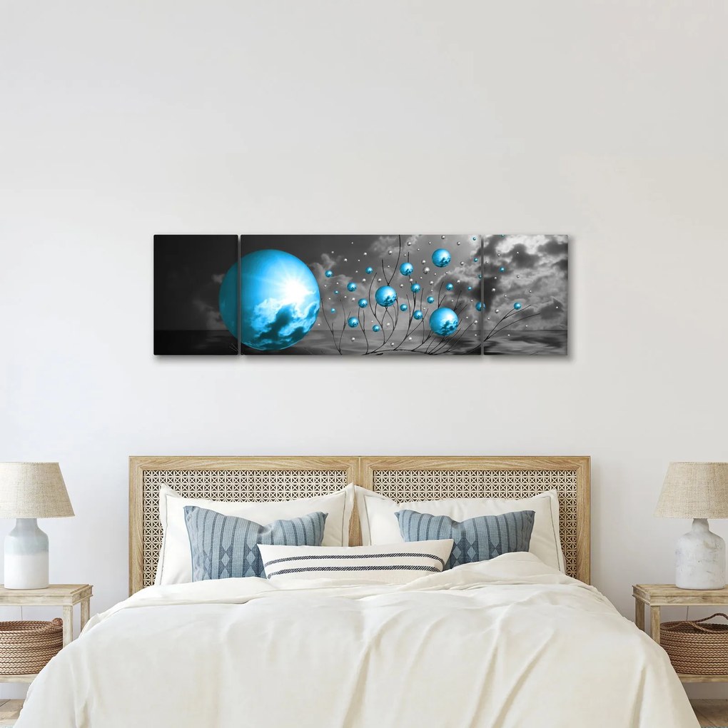 Obraz jasnoniebieskich kul (170x50 cm)
