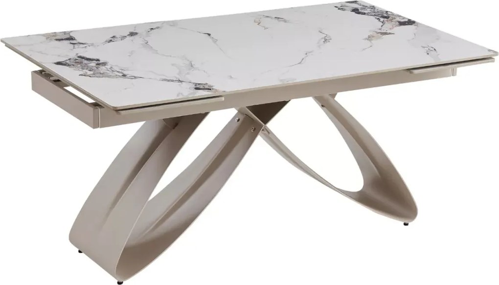 Stół rozkładany Twig 160-240 cm - nowoczesny stół do jadalni i salonu z ceramicznym blatem