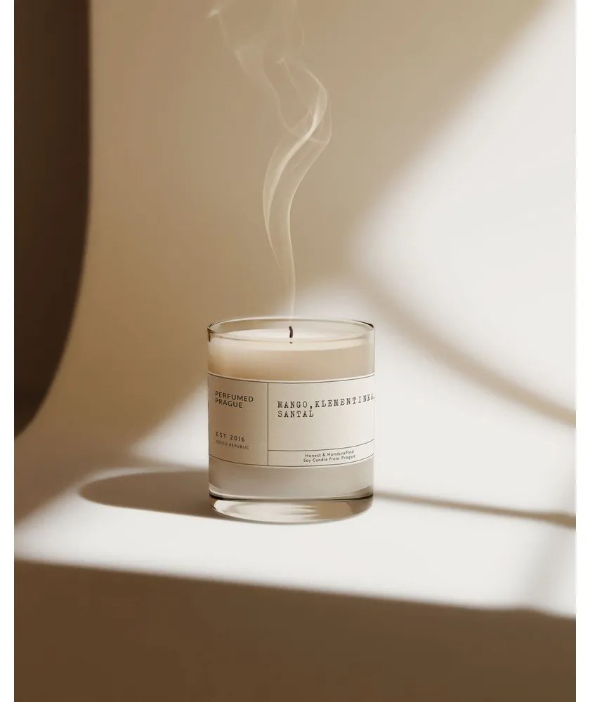 Zapachowa sojowa świeca czas palenia 40 h #67 Mango, Clementine, Sandalwood – Perfumed Prague