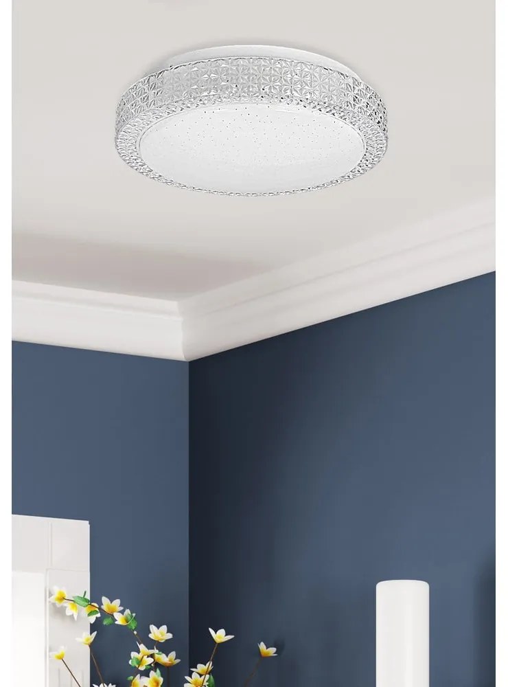 Biała lampa sufitowa LED 27x27 cm Rabel – Candellux Lighting