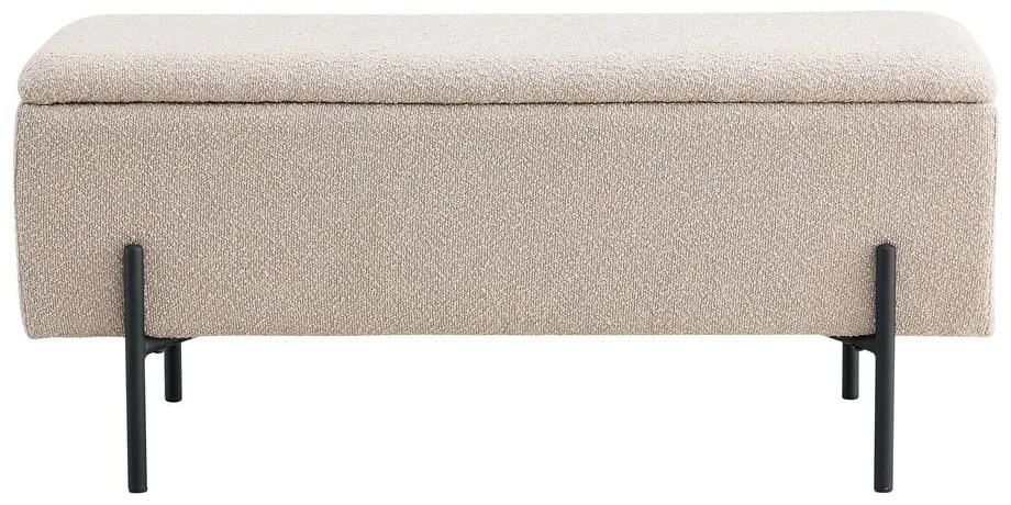 Beżowa ławka z materiału bouclé Watford – House Nordic