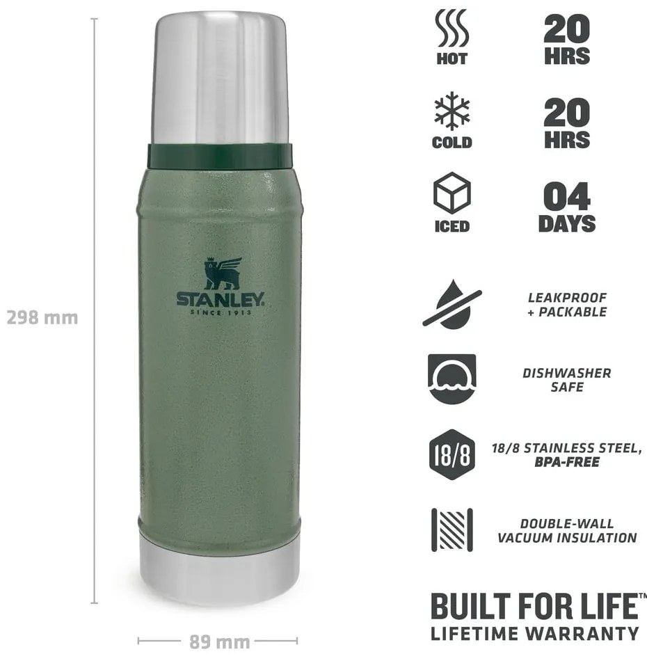 Zielony termos z kubkiem 750 ml – Stanley