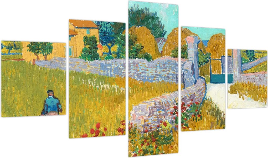 Obraz - Vincent van Gogh, Farmhouse in Provence, reprodukcje (125x70 cm)