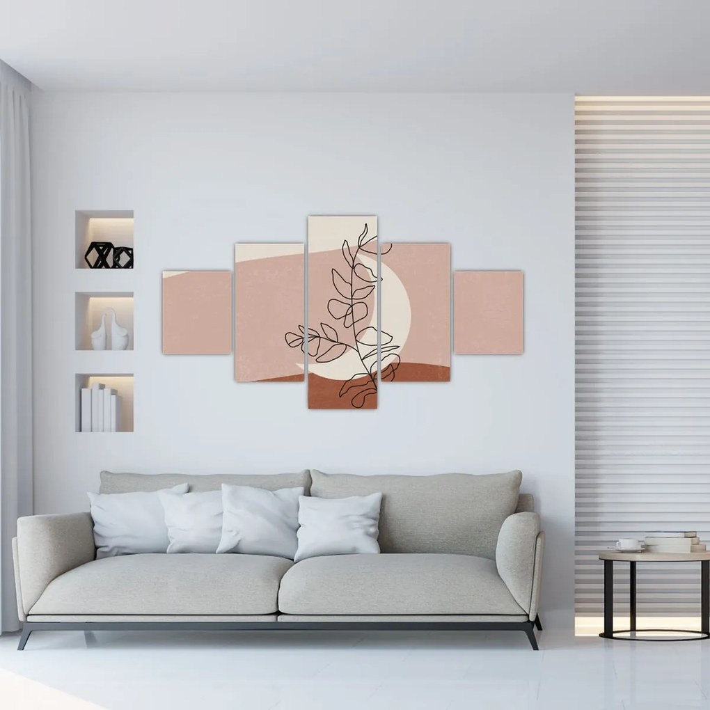 Obraz - Boho leaves N⁰2 (125x70 cm)