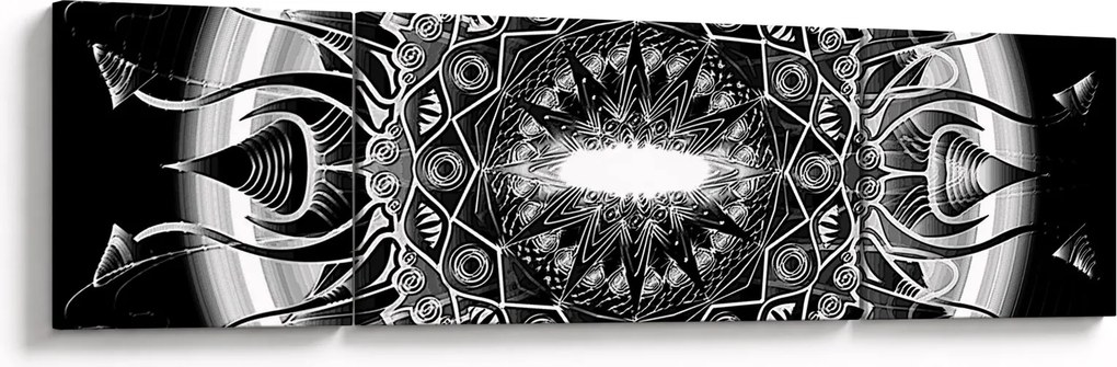 Obraz czarno-białych ozdób (170x50 cm)