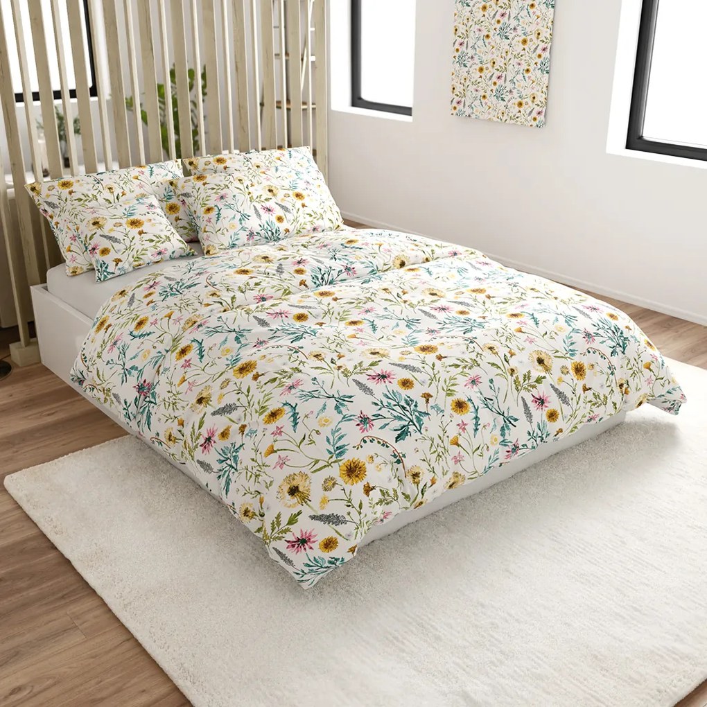 PrzytulneMieszkanie.pl PrzytulneMieszkanie.pl Bawełniana pościel MEADOW CHARM kolorowa Rozmiar pościeli: 2 szt 70 x 90 cm | 200 x 220 cm
