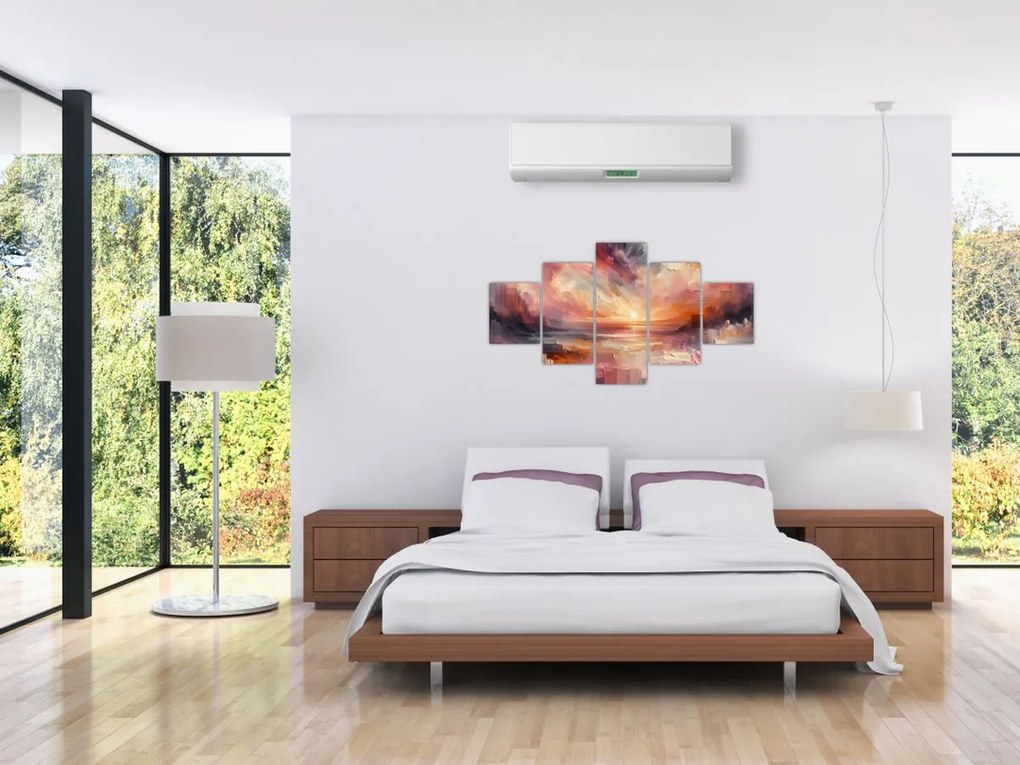 Obraz - Malowane zorze (125x70 cm)