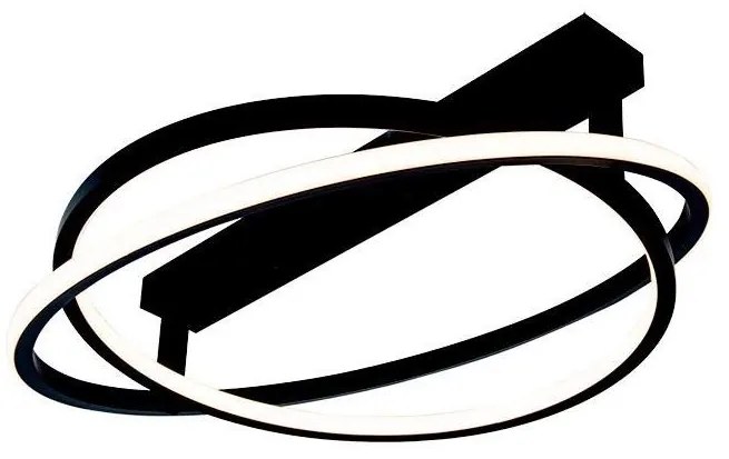 Zambelis 22016 - LED lampa sufitowa 56W 230V pr. 60 cm czarna, ściemnialna