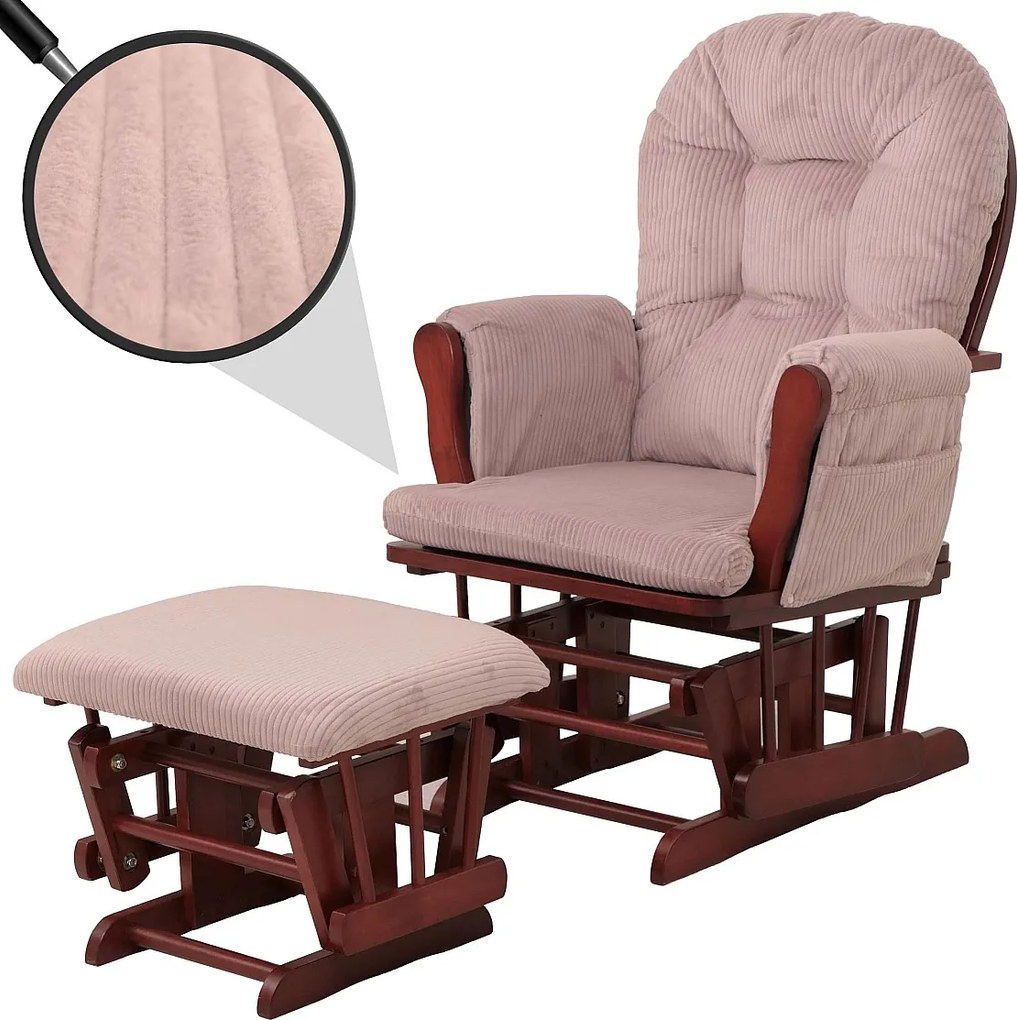 Leżanka MCW-C76,  różowy ciemny stelaż